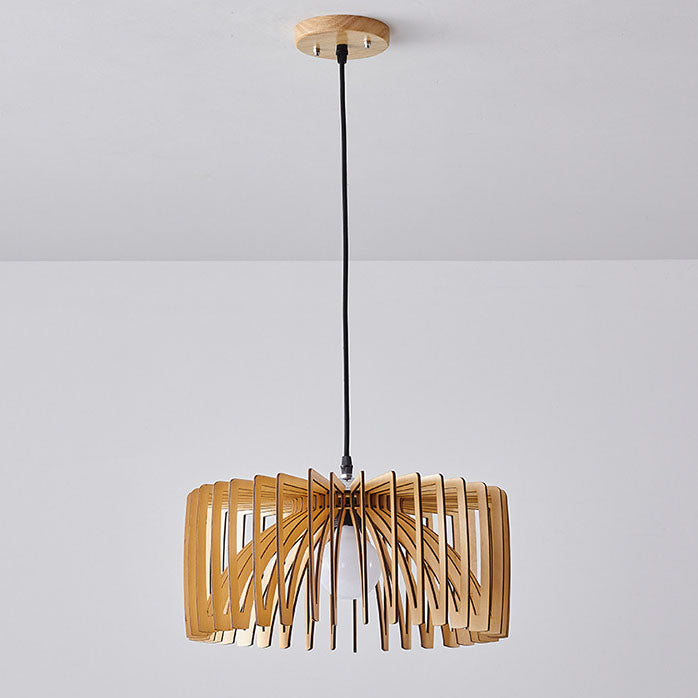 Japanese Minimal Wabi-sabi Log Color 1-Light Pendant Light