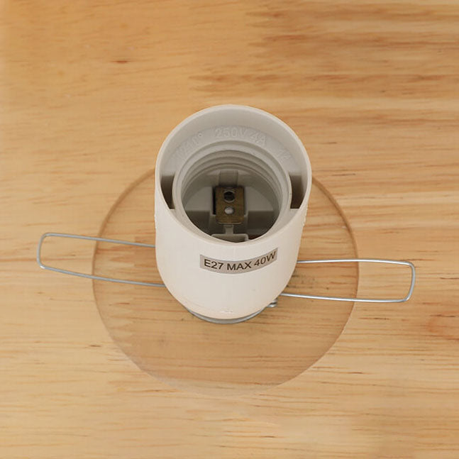 Contemporary Creative Planet Glass Solid Wood Square Base 1-Light Wall Sconce Lamp for Bedroom Living Room