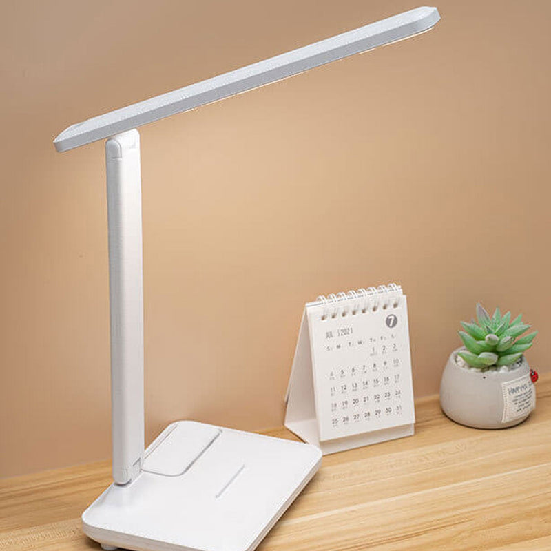 Lampe de bureau LED de lecture avec protection des yeux USB et porte-stylo pliable simple 