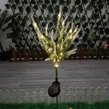 Simulation de jardin moderne solaire en forme de fleur LED prise de terre lampe d&