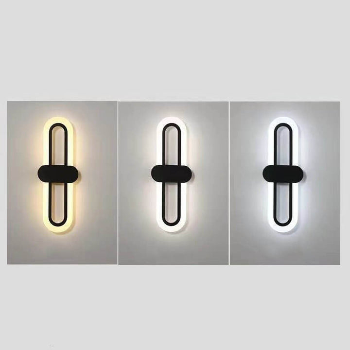 Moderne minimalistische Rundring-LED-Wandleuchte aus Acryl-Aluminium 