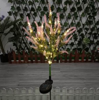 Simulation de jardin moderne solaire en forme de fleur LED prise de terre lampe d&