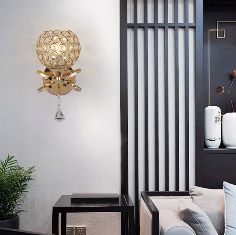 Creative Minimalist Crystal 1-Light Wall Sconce Lamp