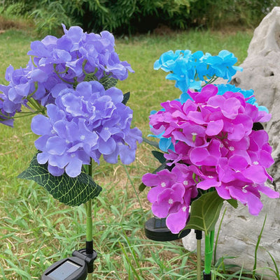 Moderne Hydrangea-Kugel-Solar-Rasen-LED-Garten-Boden-Einsatz-Landschaftslicht im Freien 