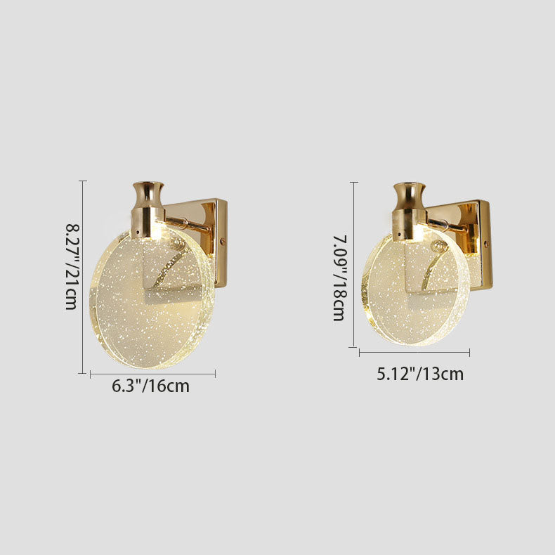 Moderne Luxus Runde Blasen Kristall Aluminium Eisen LED Wandleuchte für Wohnzimmer 