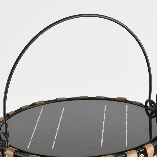 Zeitgenössische Retro Imitation Rattan Weben Käfig Wasserdichte LED Rasen Landschaft Licht Für Garten 
