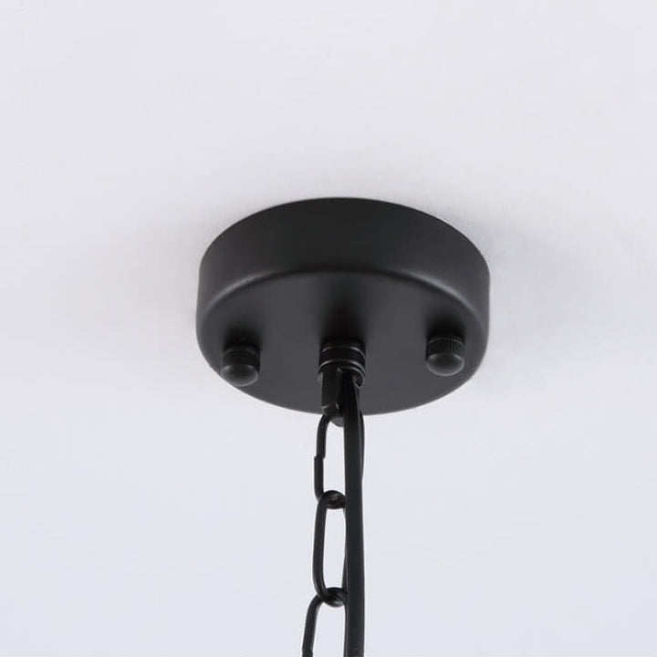 Lámpara de araña colgante para isla de 1/3 luces con jaula hexagonal vintage tradicional de aluminio y vidrio para sala de estar 