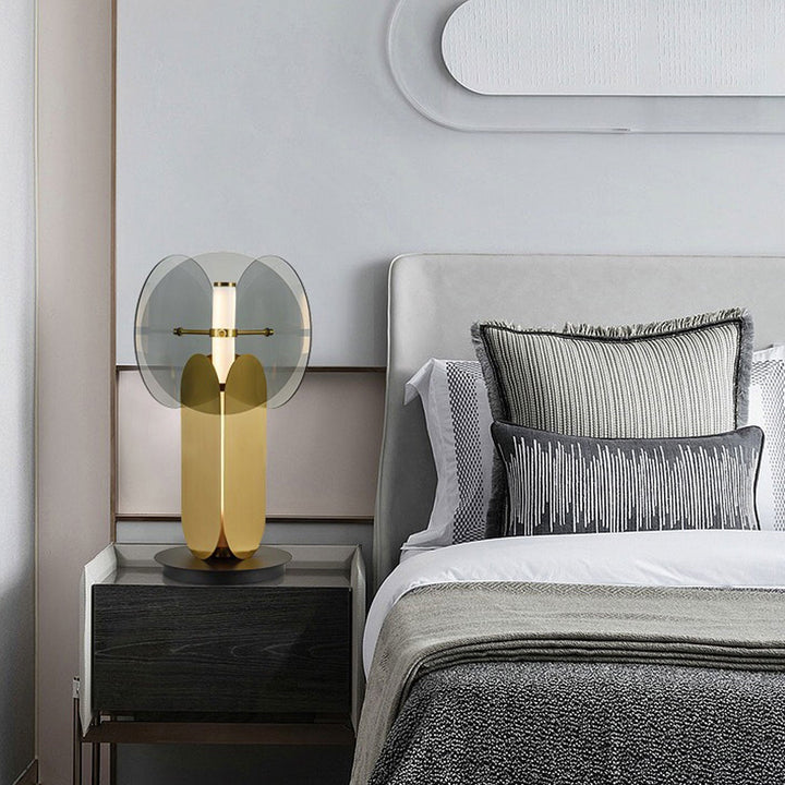 Modern Creative Splicing Glass Iron LED Table Lamp