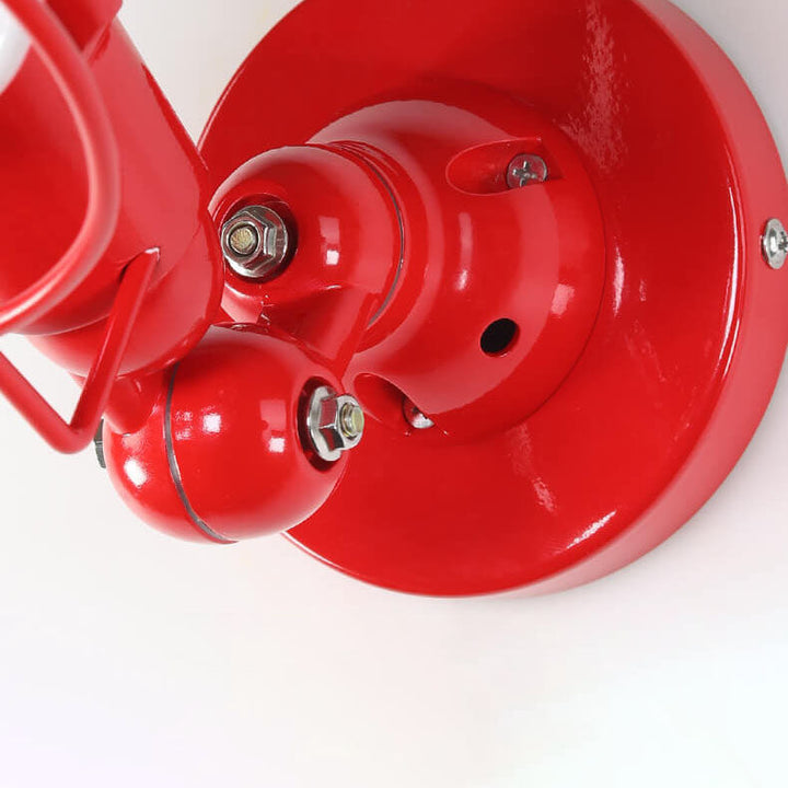 Lámpara de Aplique de Pared Ajustable de 1 Luz de Cúpula de Hierro Vintage Industrial 
