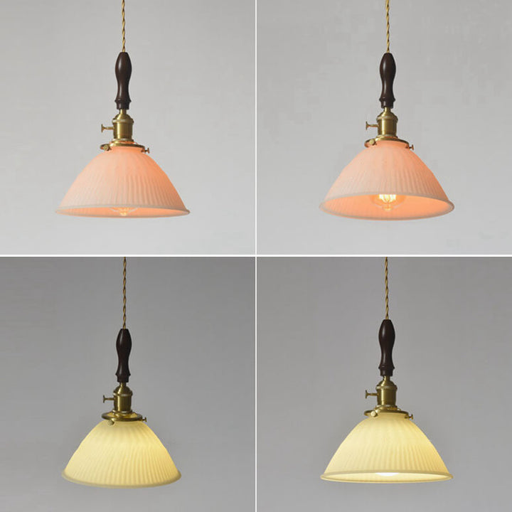 Suspension Luminaire Moderne Rétro Couleur Unie Laiton Verre Fer 1 Lumière 