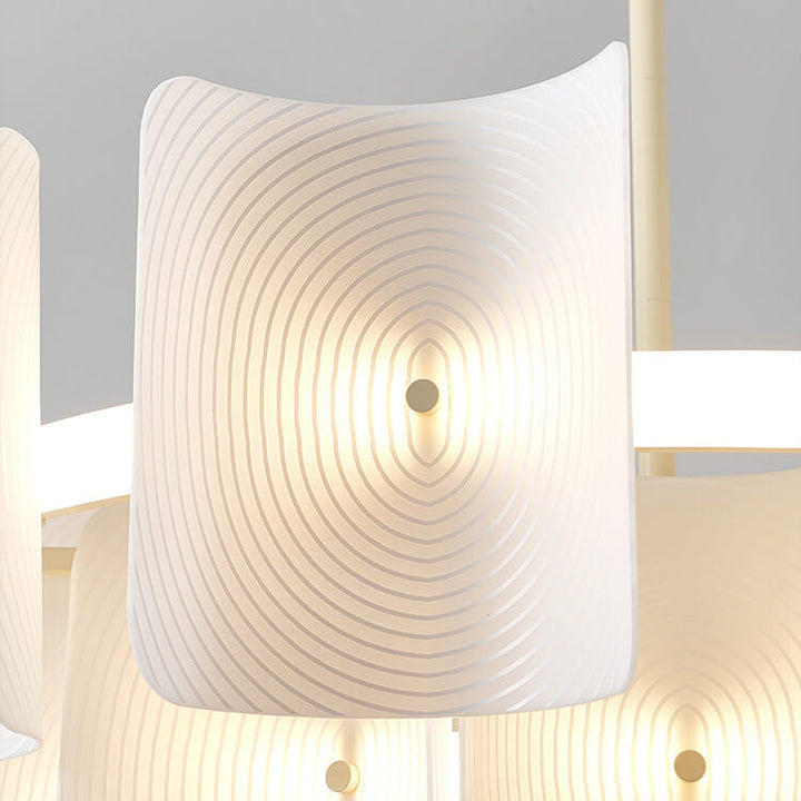 Moderne kreative runde rechteckige Eisen-Aluminium-PMMA-LED-Insel-Licht-Kronleuchter 