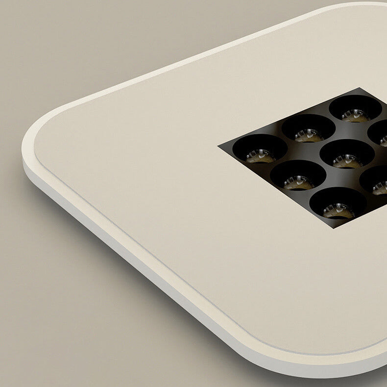 Lumière LED encastrée au design moderne et créatif avec double cercle/carré 