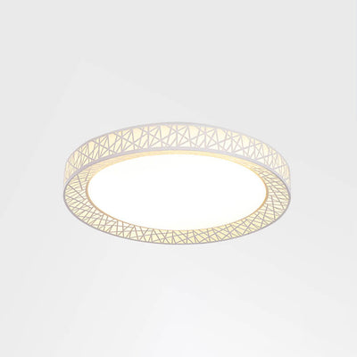 Modern Creative Round Bird's Nest Iron LED Flush Mount Ceiling Light