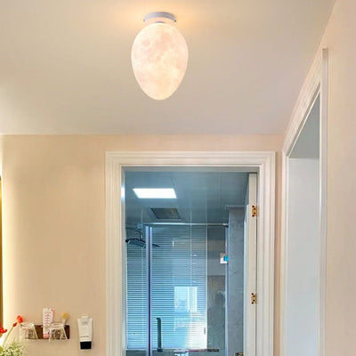 Nordic Creative Egg Design 1-Light Semi-Flush Mount Ceiling Light