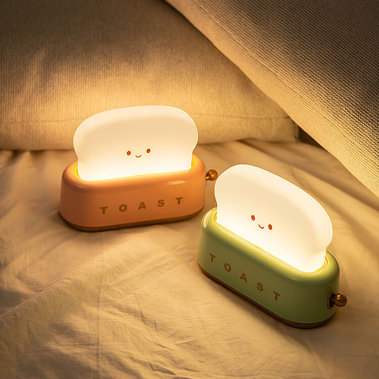 Lampe de table à lumière nocturne LED design créatif pour machine à pain 