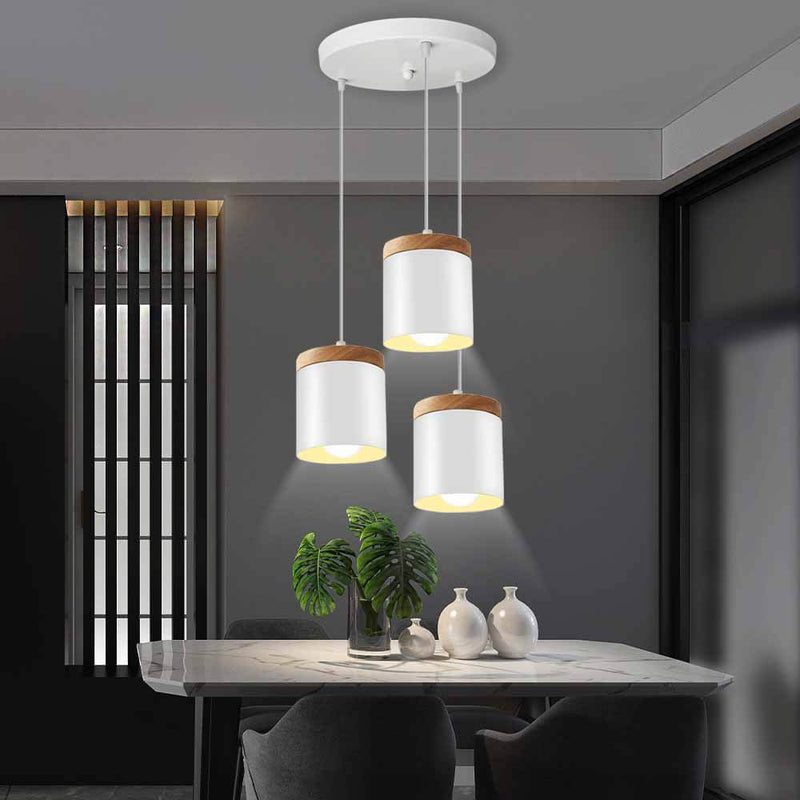 Modern Solid Color 1/3-Light Iron Pendant Light