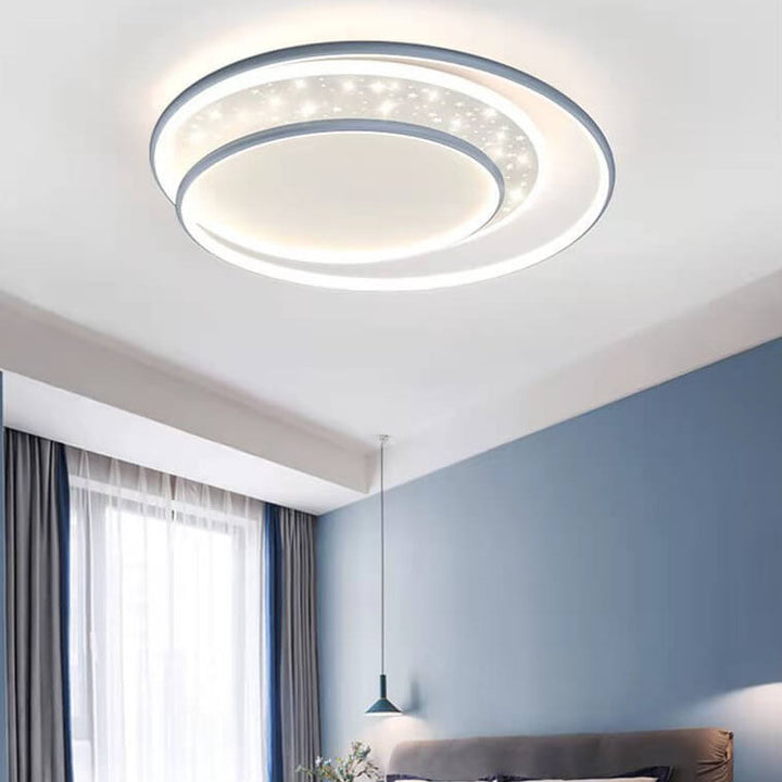 Éclairage encastré LED en aluminium et acrylique, étoile ronde pour enfants, moderne et créatif 