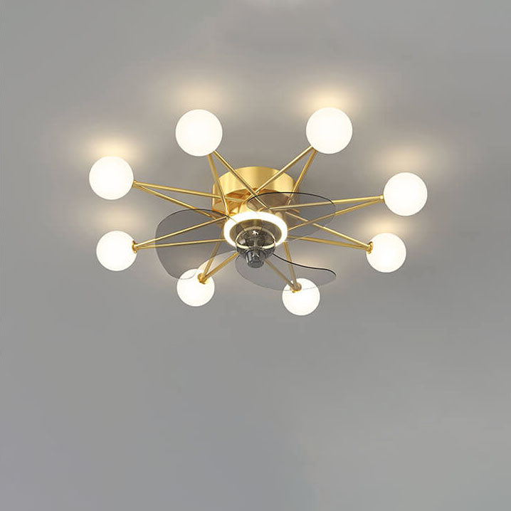 Modern Minimalist Creative Star LED Flush Mount Ceiling Fan Light
