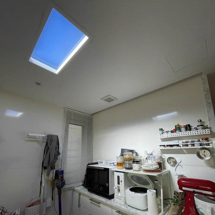 Plafonnier LED encastré bleu ciel moderne minimaliste intelligent en métal pour salon 