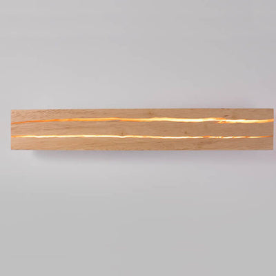 مصباح حائط LED مستطيل خشبي حديث بإبداع 