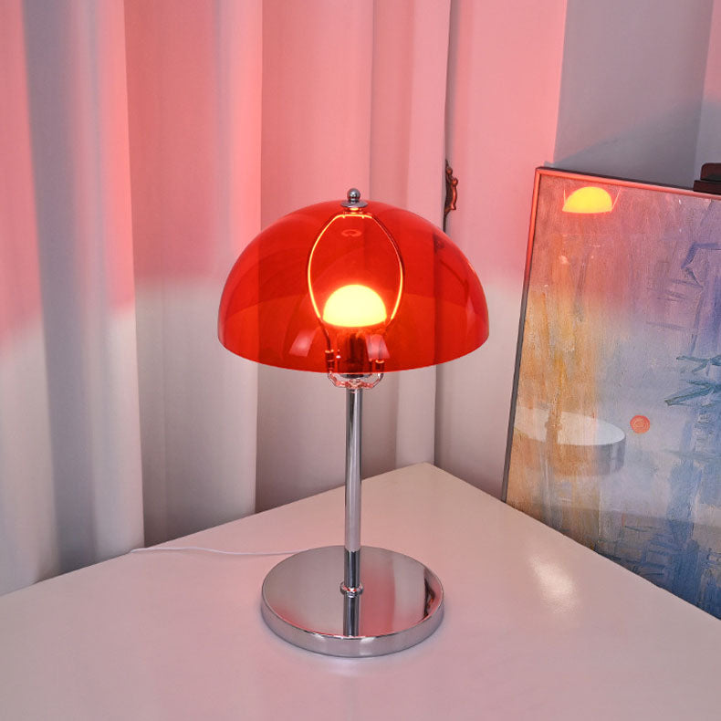Lampe de table USB à LED en acrylique transparent en forme de dôme vintage nordique 