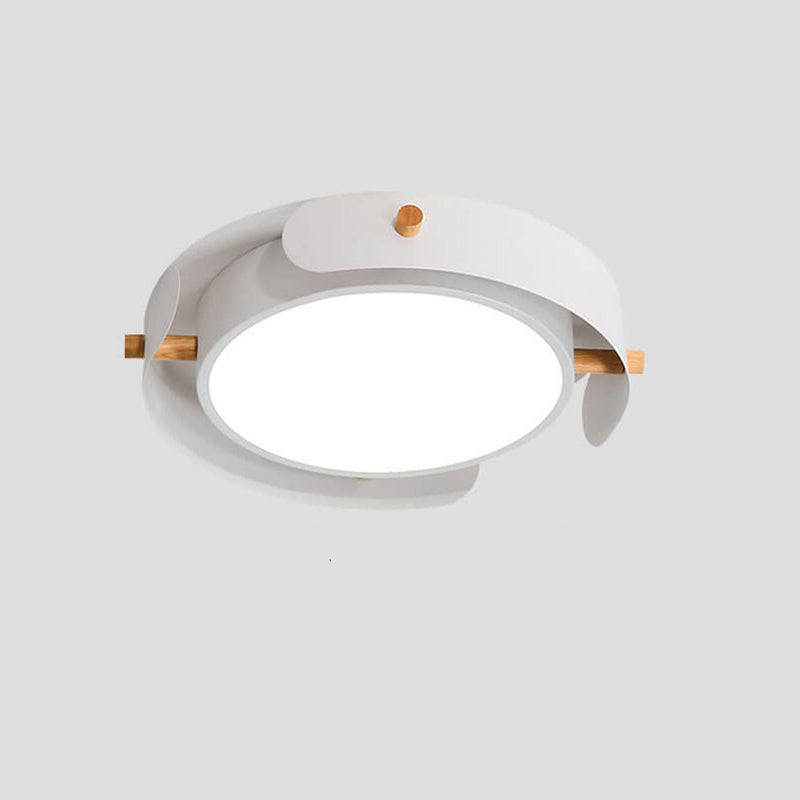 Nordic Simple Log Round LED Flush Mount Light