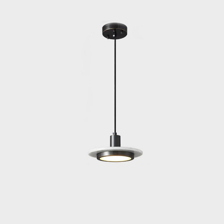 Lustre suspendu en cuivre et marbre Nordic Light Luxury à 1 lumière 
