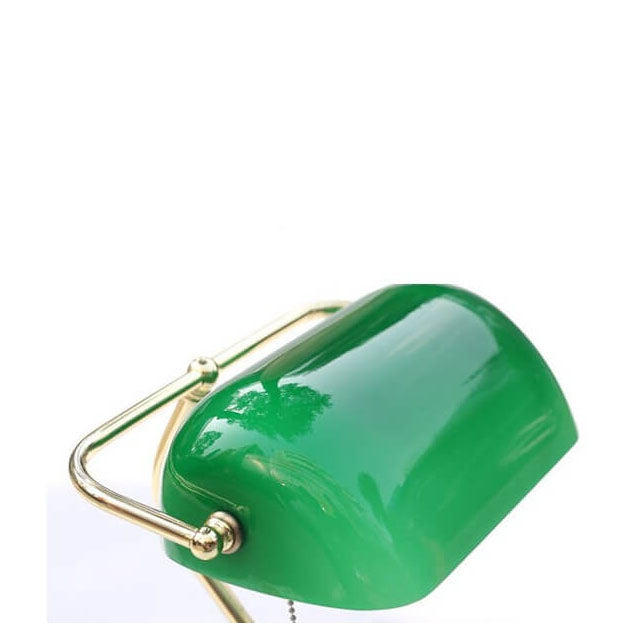 Lámpara de mesa de 1 luz con protección ocular de vidrio metálico retro moderno 
