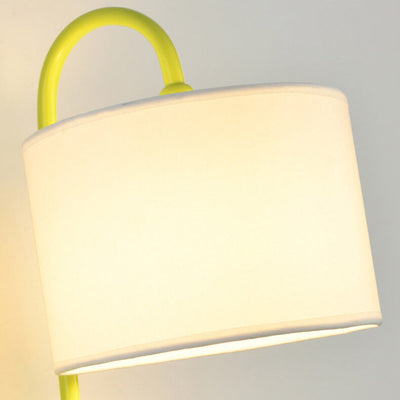 French Cream Angel Iron Crystal Resin Fabric 1-Light Wall Sconce Lamp