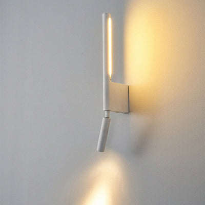 Modern Minimalist Aluminum Stirp Adjustable Spotlight LED Wall Sconce Lamp For Bedroom