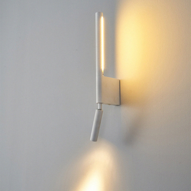 Modern Minimalist Aluminum Stirp Adjustable Spotlight LED Wall Sconce Lamp For Bedroom