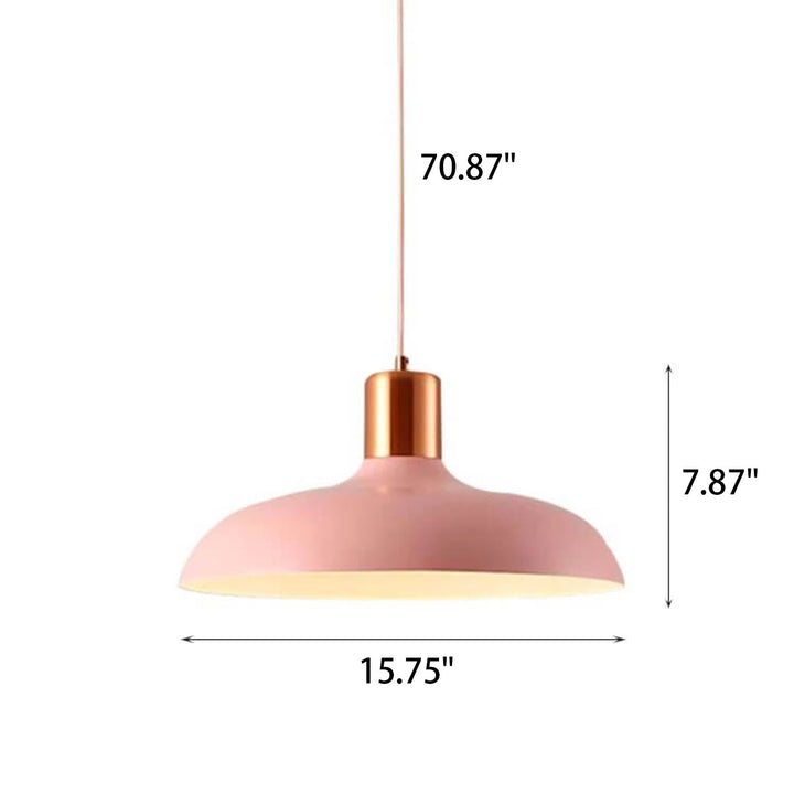Lampe suspendue nordique créative à 1 lumière couleur macaron 