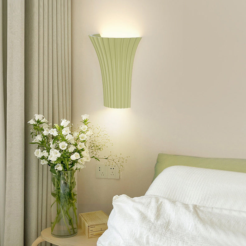 Moderne minimalistische Halbzylinder Hardware Harz 1-Licht Wandleuchte Lampe für Schlafzimmer 