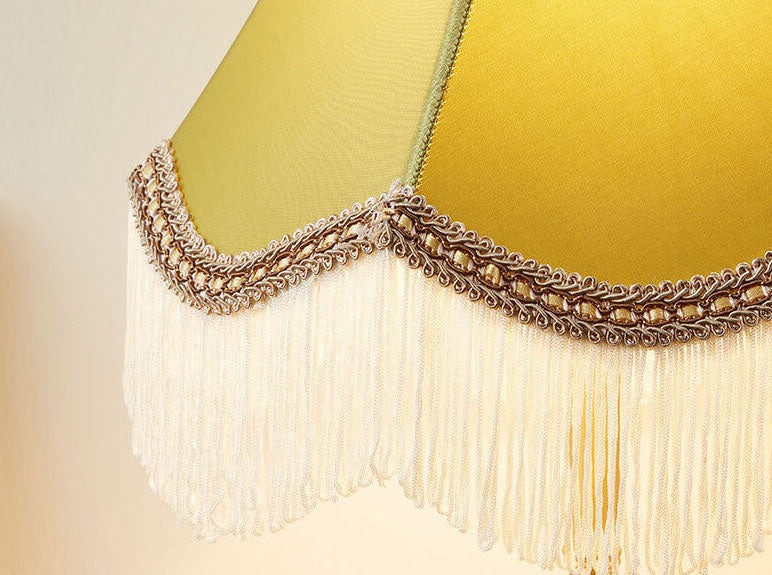 Lampe de Table à Franges Rétro Française en Cuivre à 1 Lumière 
