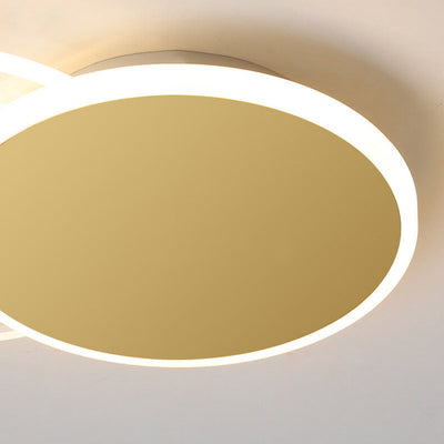 تصميم بسيط هندسي متداخل مبتكر لمصباح LED مثبت على السقف 
