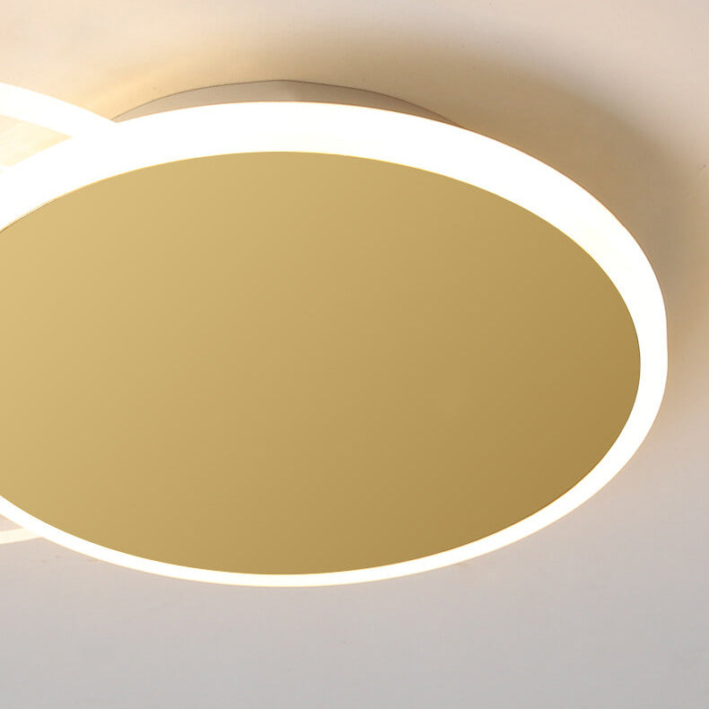 تصميم بسيط هندسي متداخل مبتكر لمصباح LED مثبت على السقف 