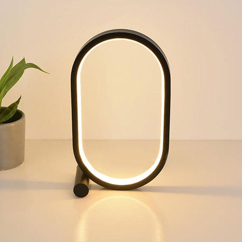 مصباح طاولة LED ليلي بسيط إبداعي بشكل بيضاوي USB 