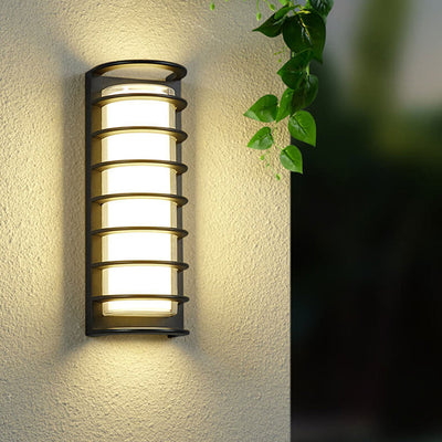 Modern Outdoor Column Waterproof LED Garden Wall Sconce Lamp