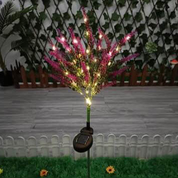 Solar Modern Garden Simulation Flower-Shaped LED Ground Plug Outdoor Light