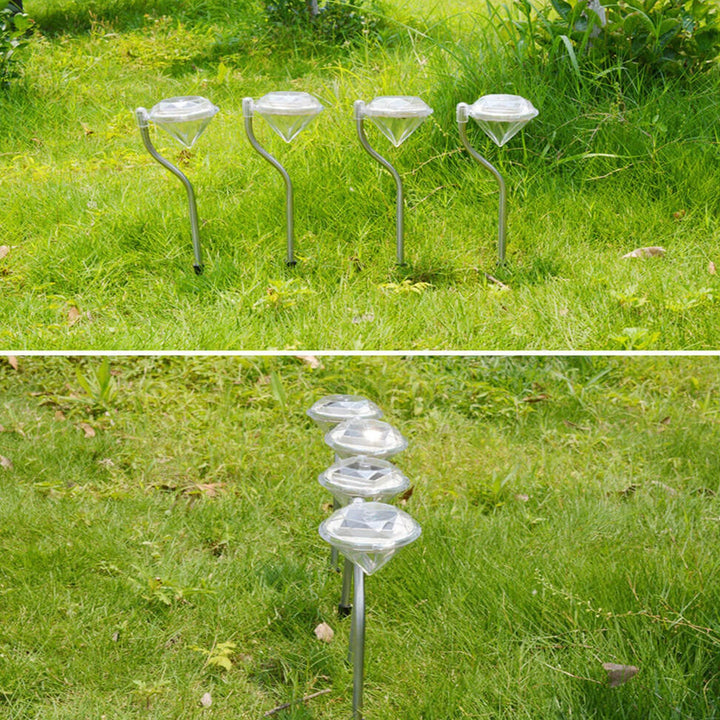 Luz de camino decorativa para jardín exterior LED Solar Diamond Bend 