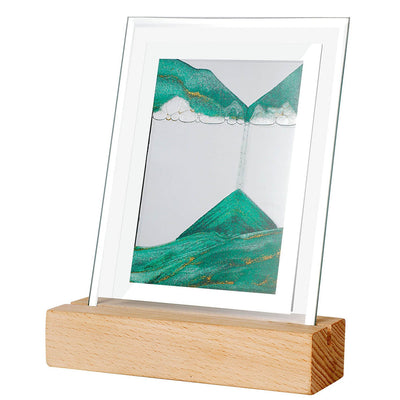 Creative Quicksand Square  LED Night Light Decorative Table Lamp