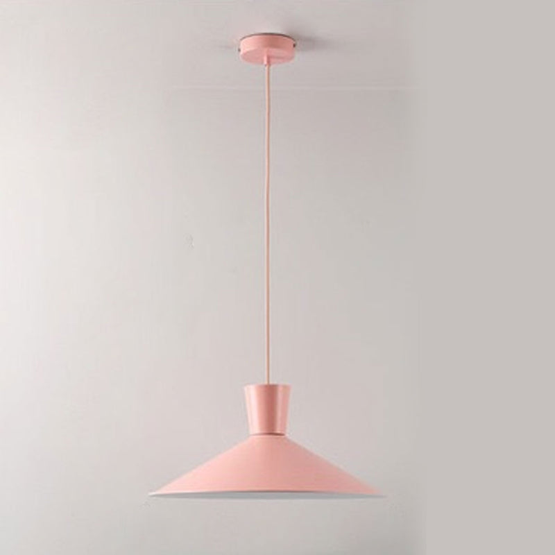 Nordic Macaron Color Einfarbige, minimalistische 1-Licht-Pendelleuchte 