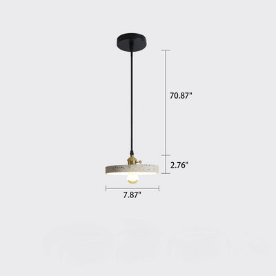 Nordic Minimalist Millstone Hardware Round 1-Light Pendant Light