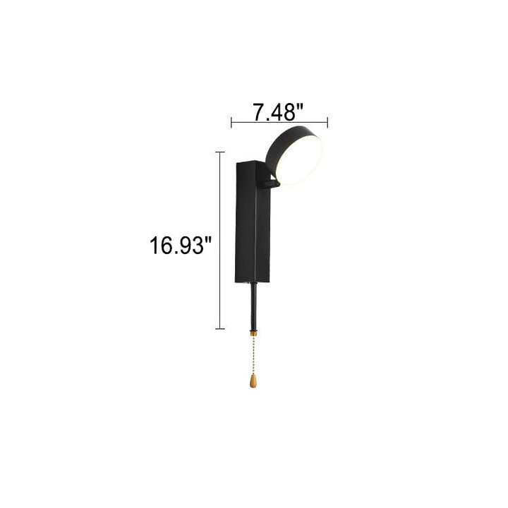 Lámpara de pared LED USB con base rectangular redonda minimalista nórdica 