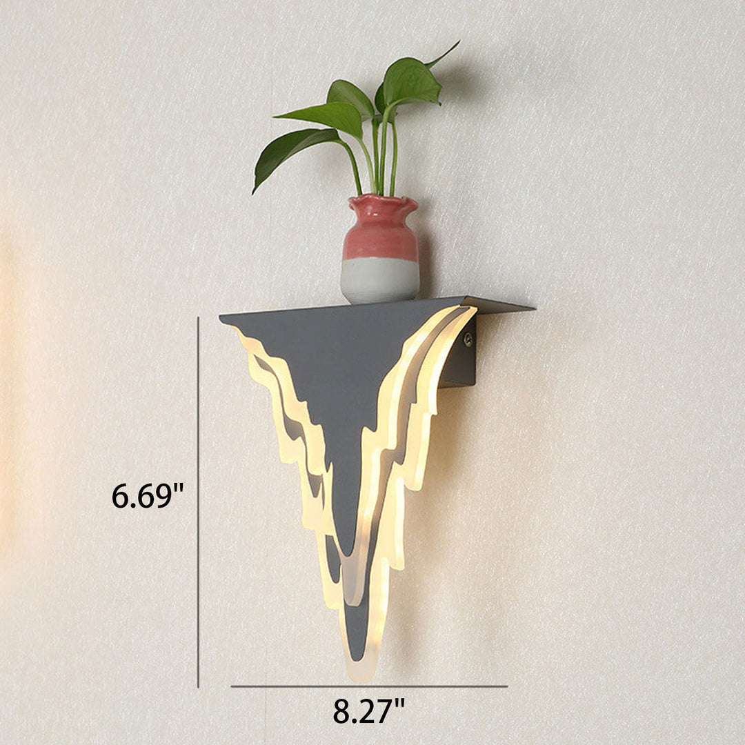 Lámpara de pared interior de acrílico de forma irregular de arte de hierro nórdico 