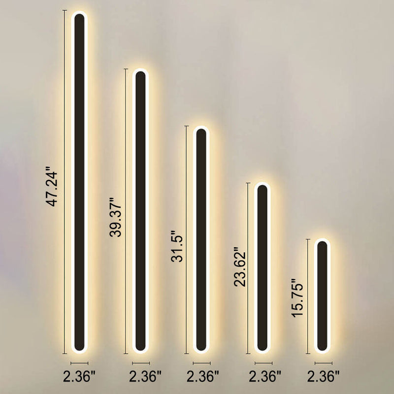 Modern Minimalist Long Bar Iron Acrylic LED Wall Sconce Lamp