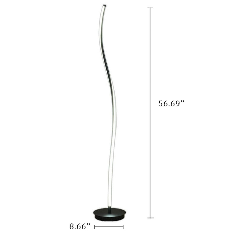 Minimalist Line 1-Light Bending Line LED Floor Lamps