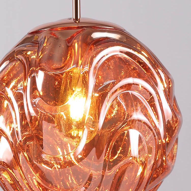 Creative Colorful Lava Glass Globe 1-Light Pendant Light