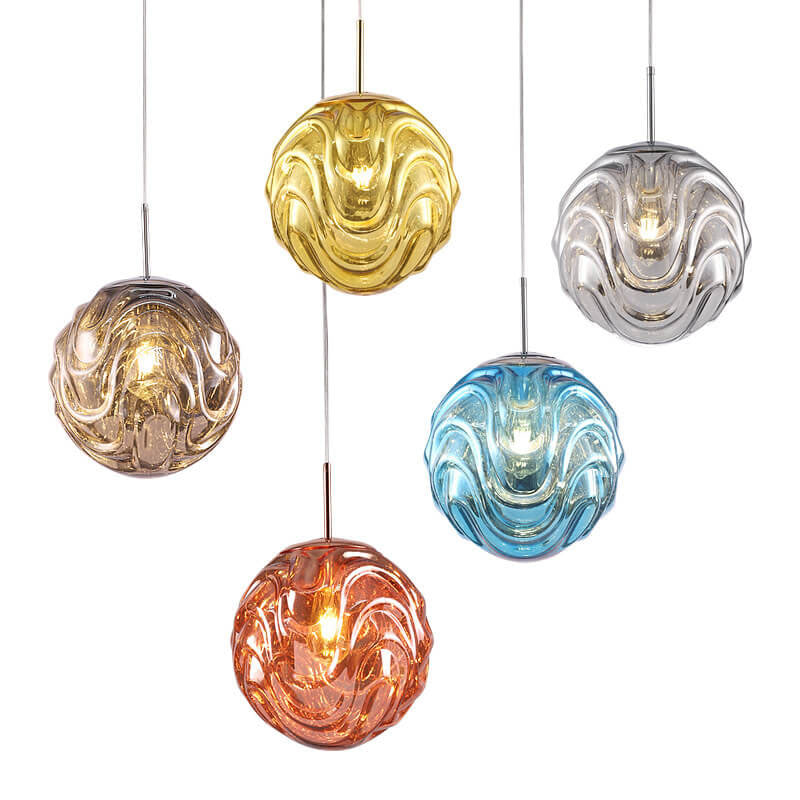 Creative Colorful Lava Glass Globe 1-Light Pendant Light