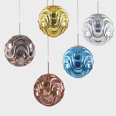 Creative Colorful Lava Glass Globe 1-Light Pendant Light